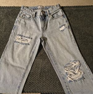 PacSun: Ladies Relaxed Light Blue Distressed Jeans ( Size 22).  Euc, Asking $25